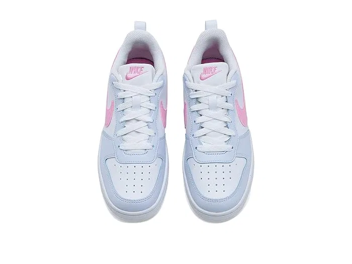 Кроссовки Nike Court Borough Low Essential+ для мальчиков, White/Pink Rise/Football Grey — фото 3