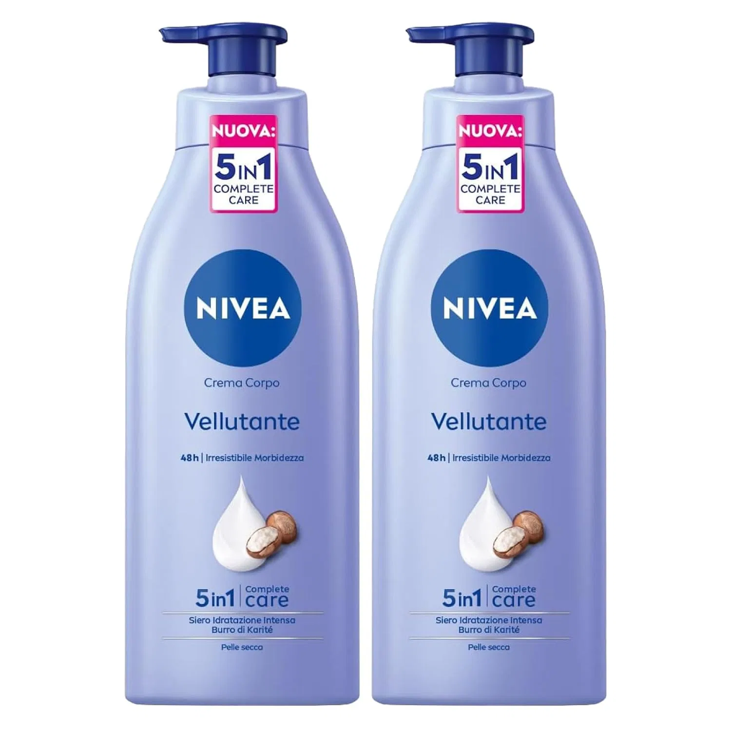 Набор из 2 бархатистых кремов для тела NIVEA 48 ч по 500 мл Nivea