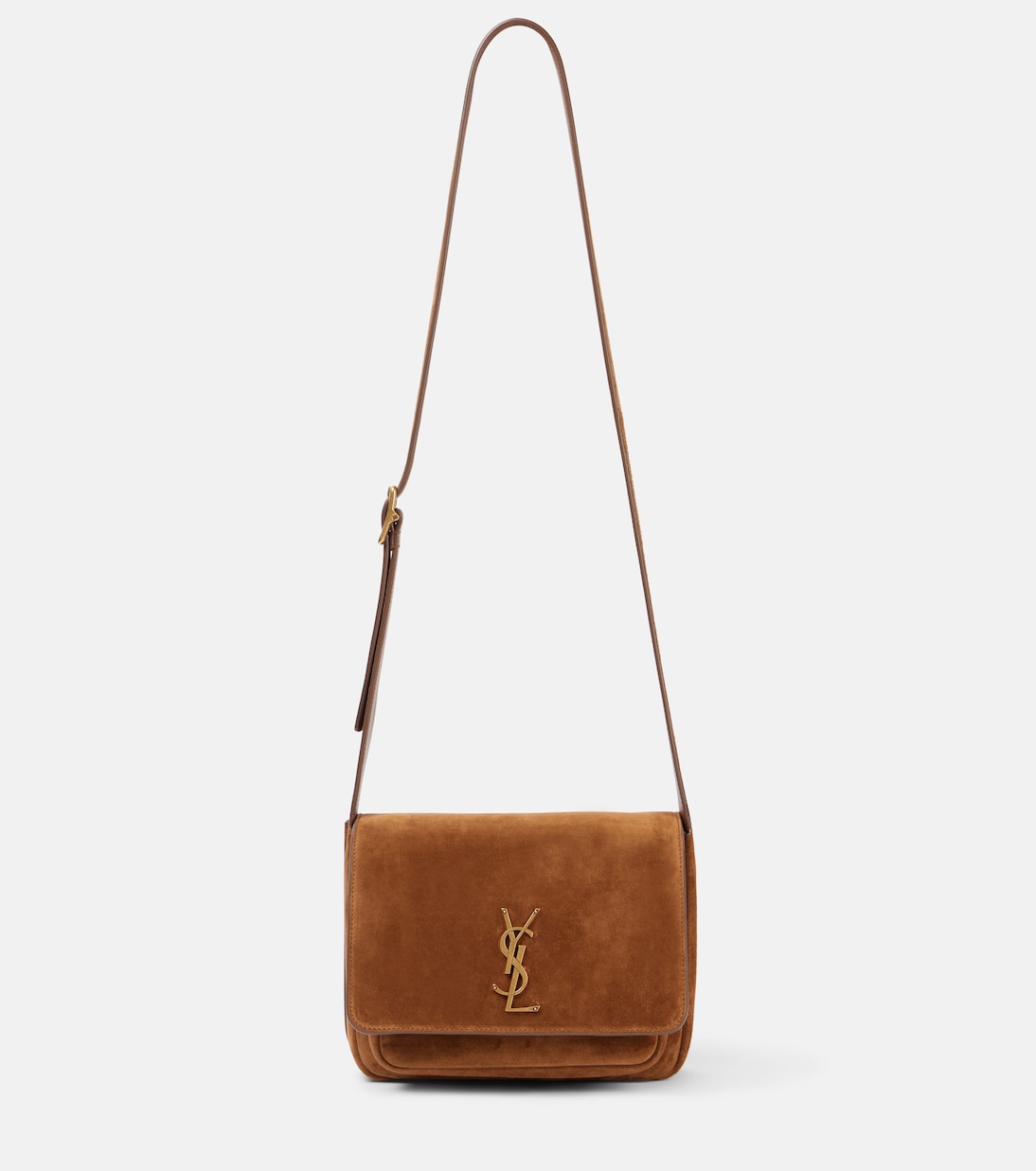 

Сумка кросс-боди Nikki из замши Saint Laurent, Orange Caramel Cogn
