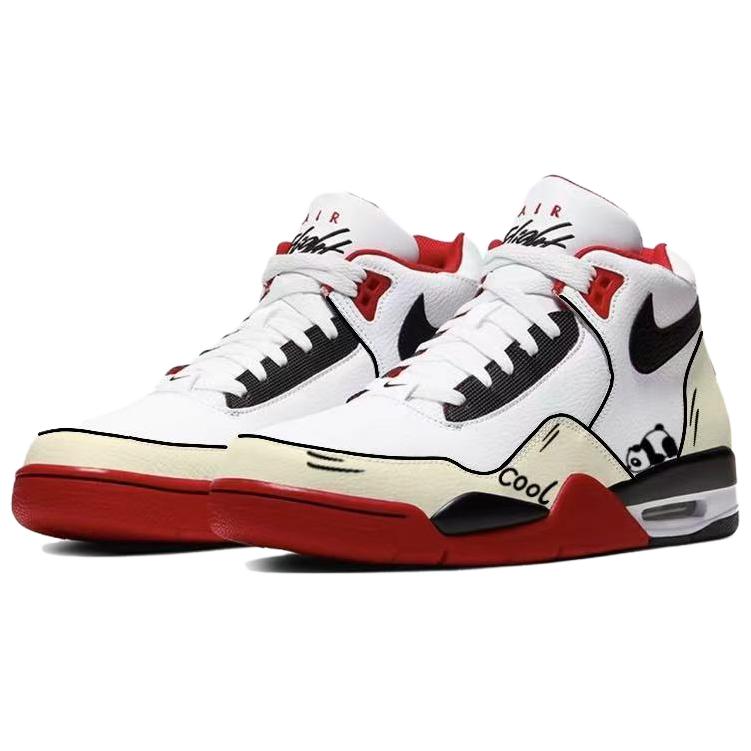 Nike Кроссовки баскетбольные мужские Mid top Vintage белые с амортизацией Flight Legacy и износостойкой подошвой — фото 4