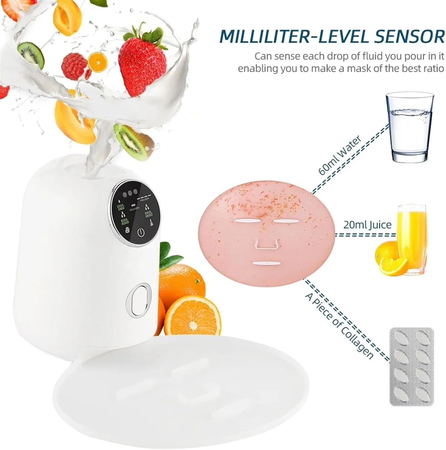 Маска для лица Vegetable Fruit Face Mask Making Machine, XGHDPBM, белый — фото 4