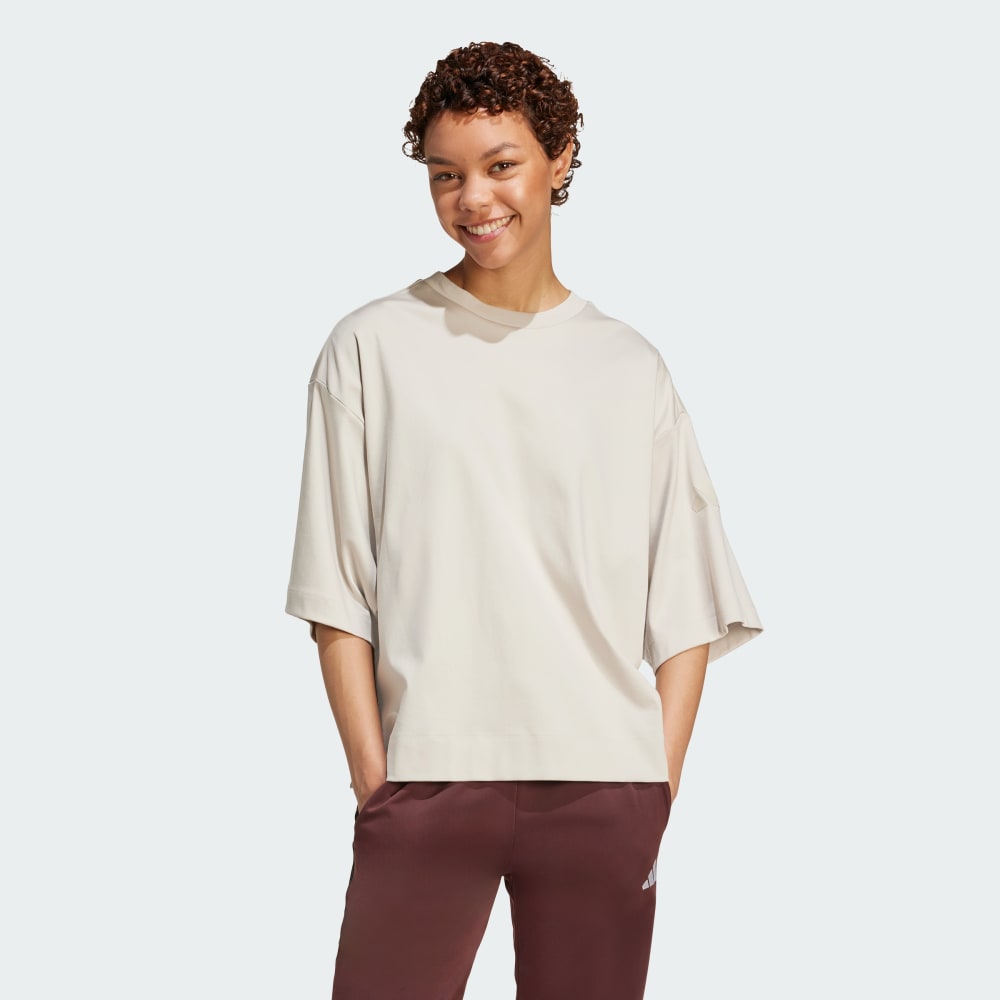 

Футболка Adidas Soft Lux Loose Tee, бежевый