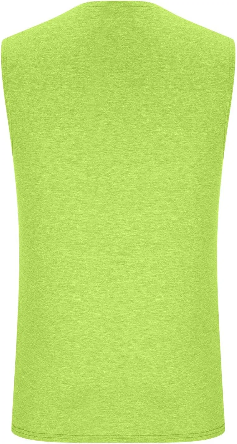 Мужской майка для фитнеса, без рукавов, бренд Generic, цвет Mint Green — фото 3