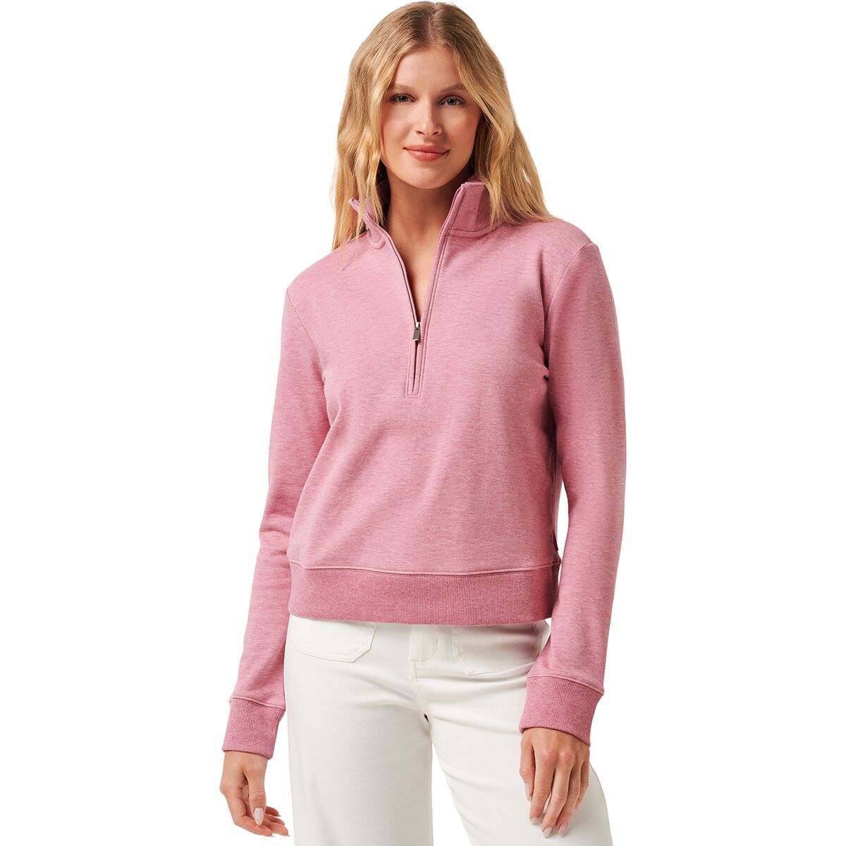 

Свитшот Cloud с молнией до половины Travismathew, цвет heather foxglove