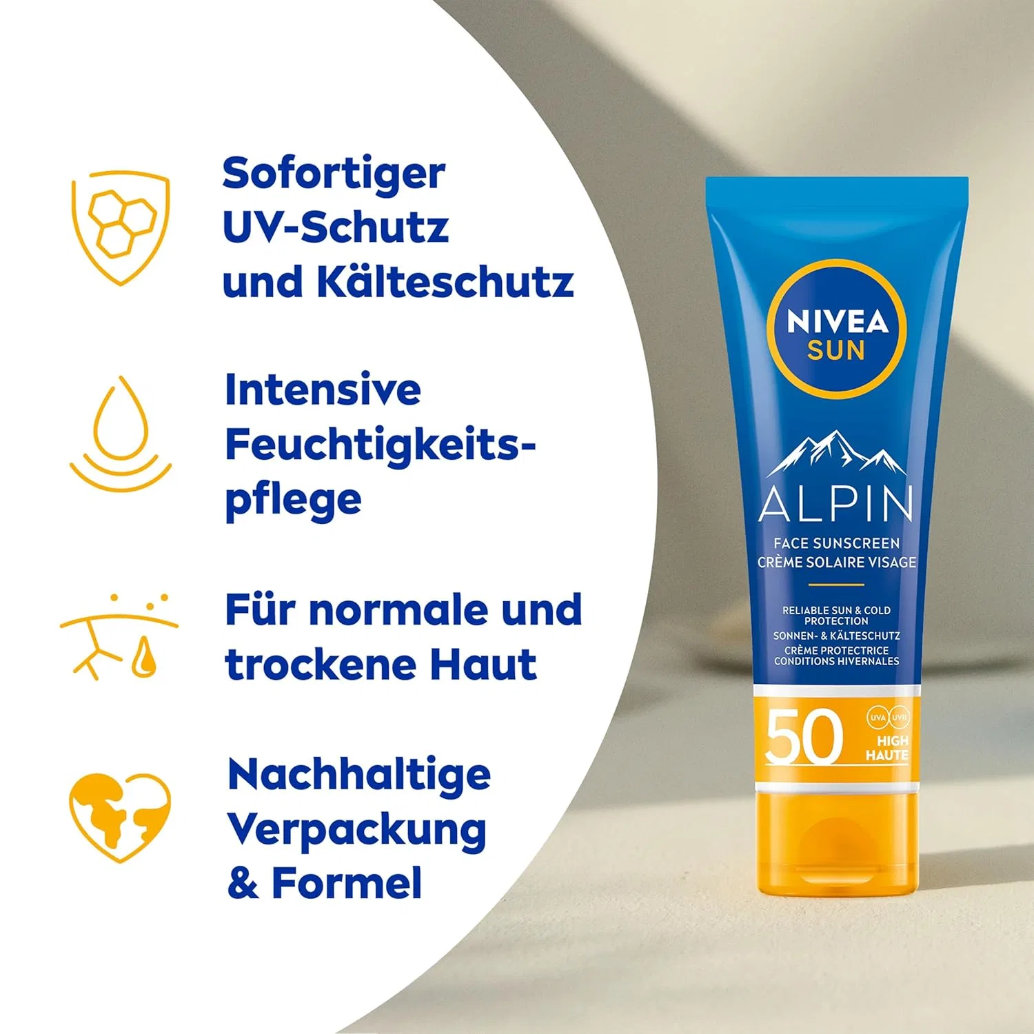 Солнцезащитный крем для лица NIVEA SUN UV Face Alpine SPF 50, 50 мл Beiersdorf — фото 2