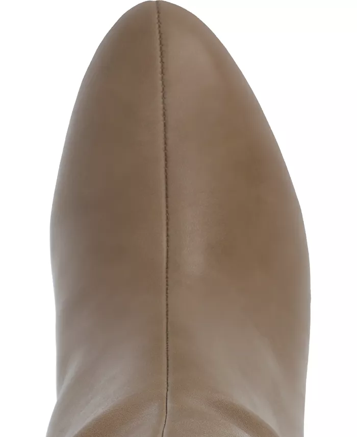 Женские высокие сапоги Jovey на каблуке "кitten heel" Journee Collection, коричневый/бежевый — фото 4