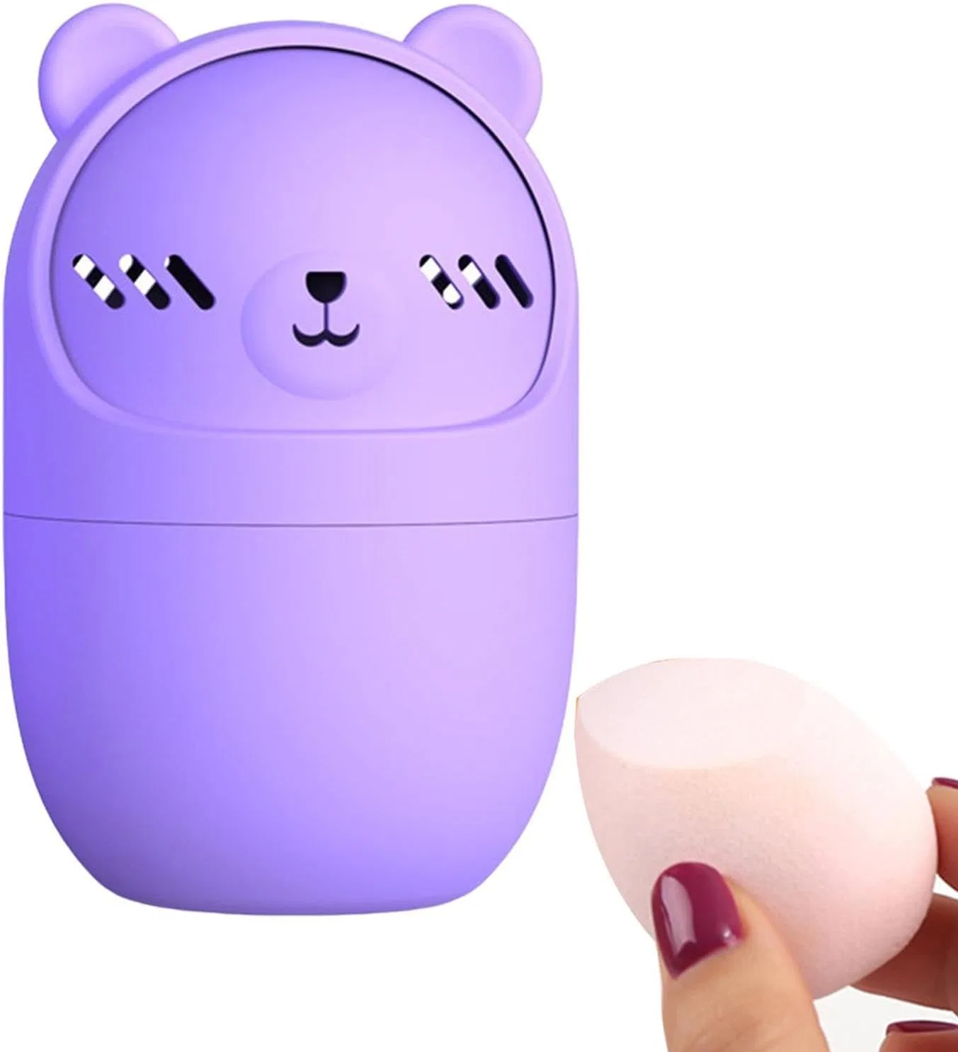 Футляр для спонжа Silicone Bear, фиолетовый
