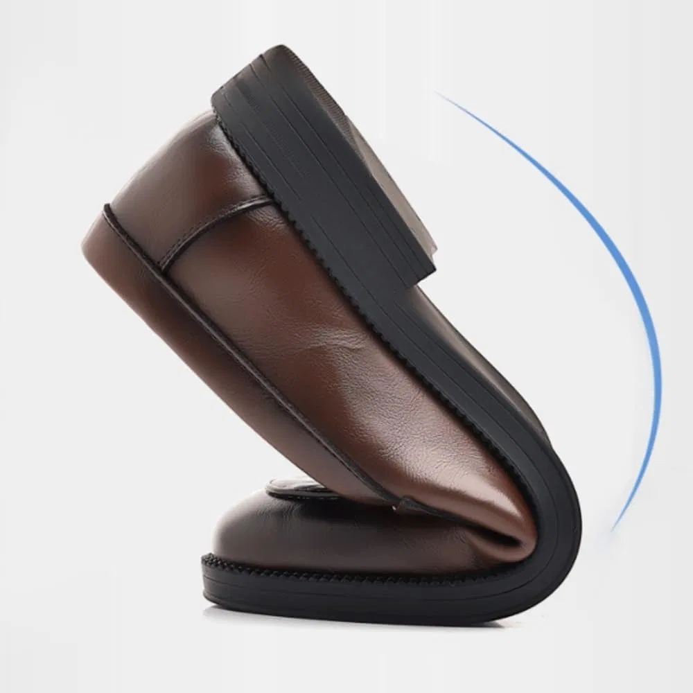 Туфли кожаные классические slip-on, коричневый UOPYNE — фото 4