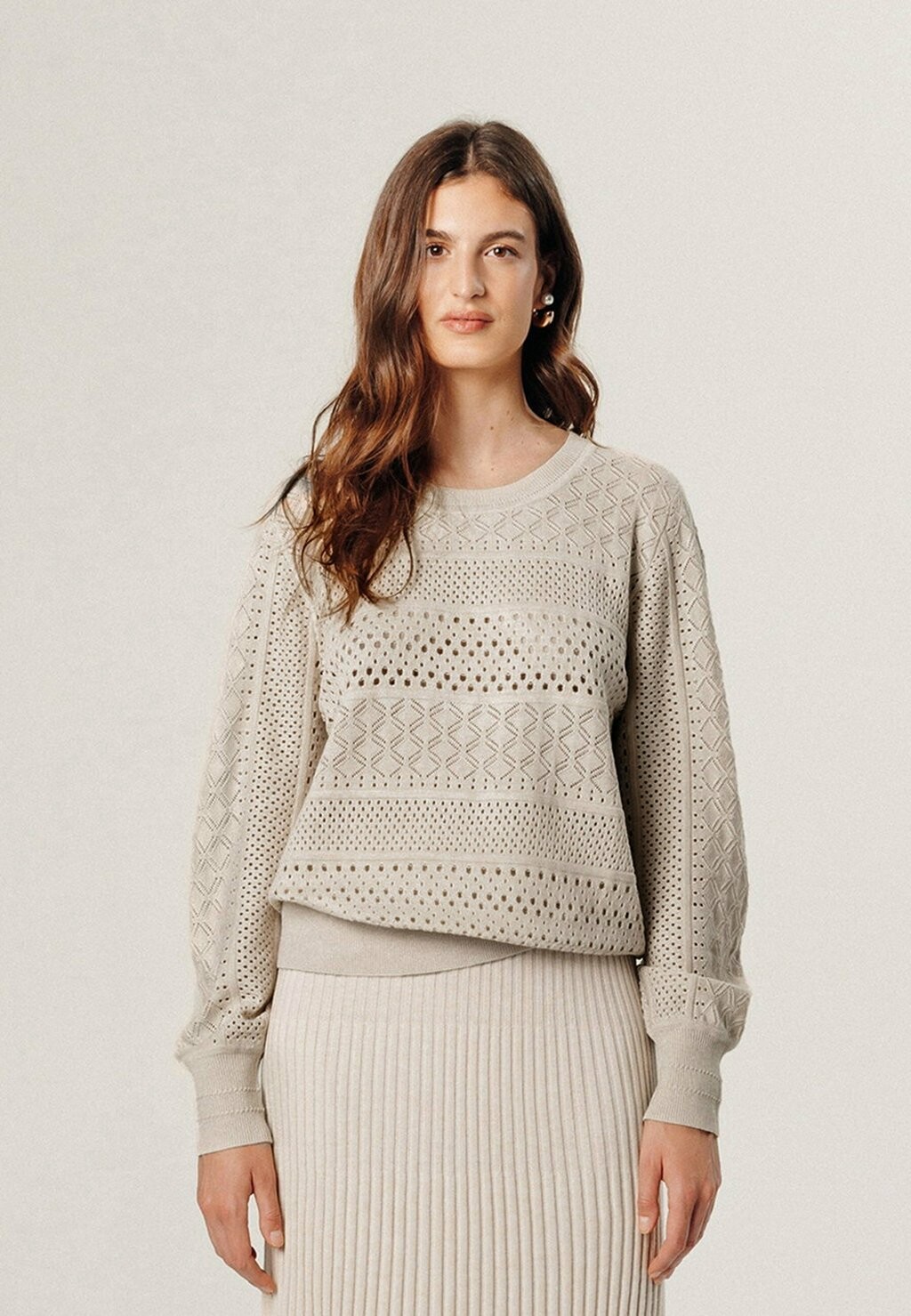 

Джемпер OPENWORK Rodier, цвет Mottled Beige