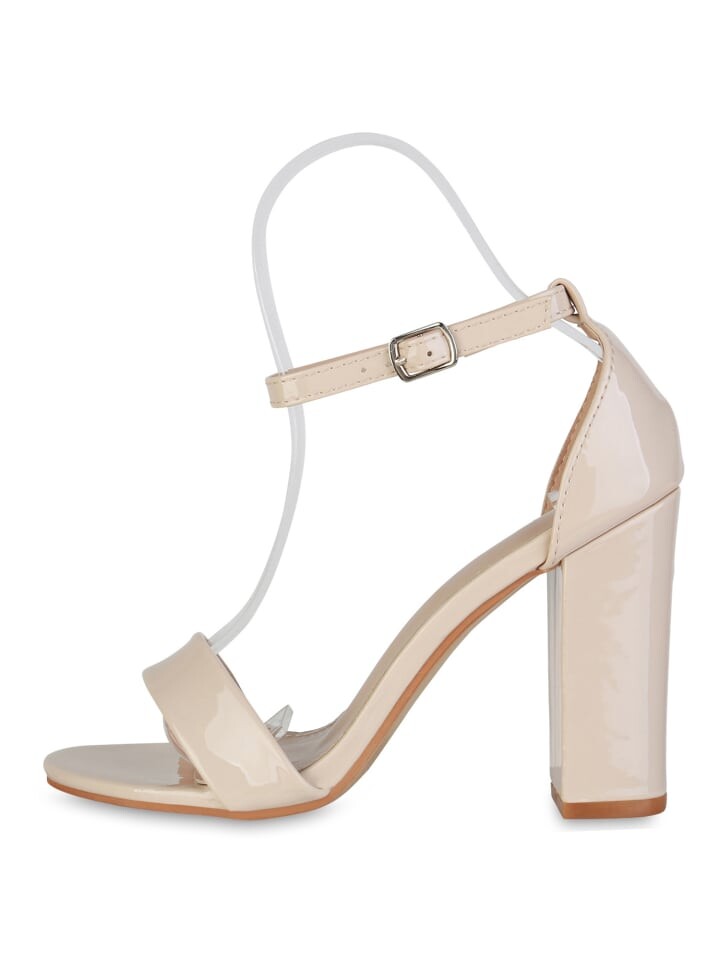 Сандалии на плоской подошве VAN HILL High Heels Chloe, цвет beige lack — фото 2