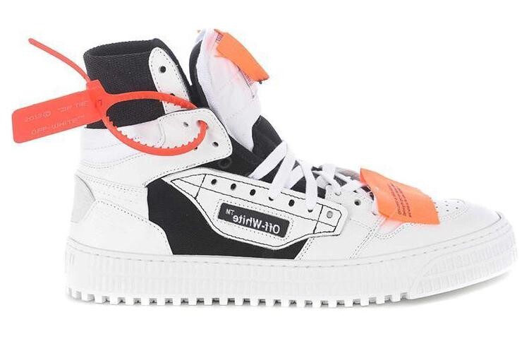 Кроссовки мужские Off-White Off-Court высокие, черный / белый / оранжевый — фото 4