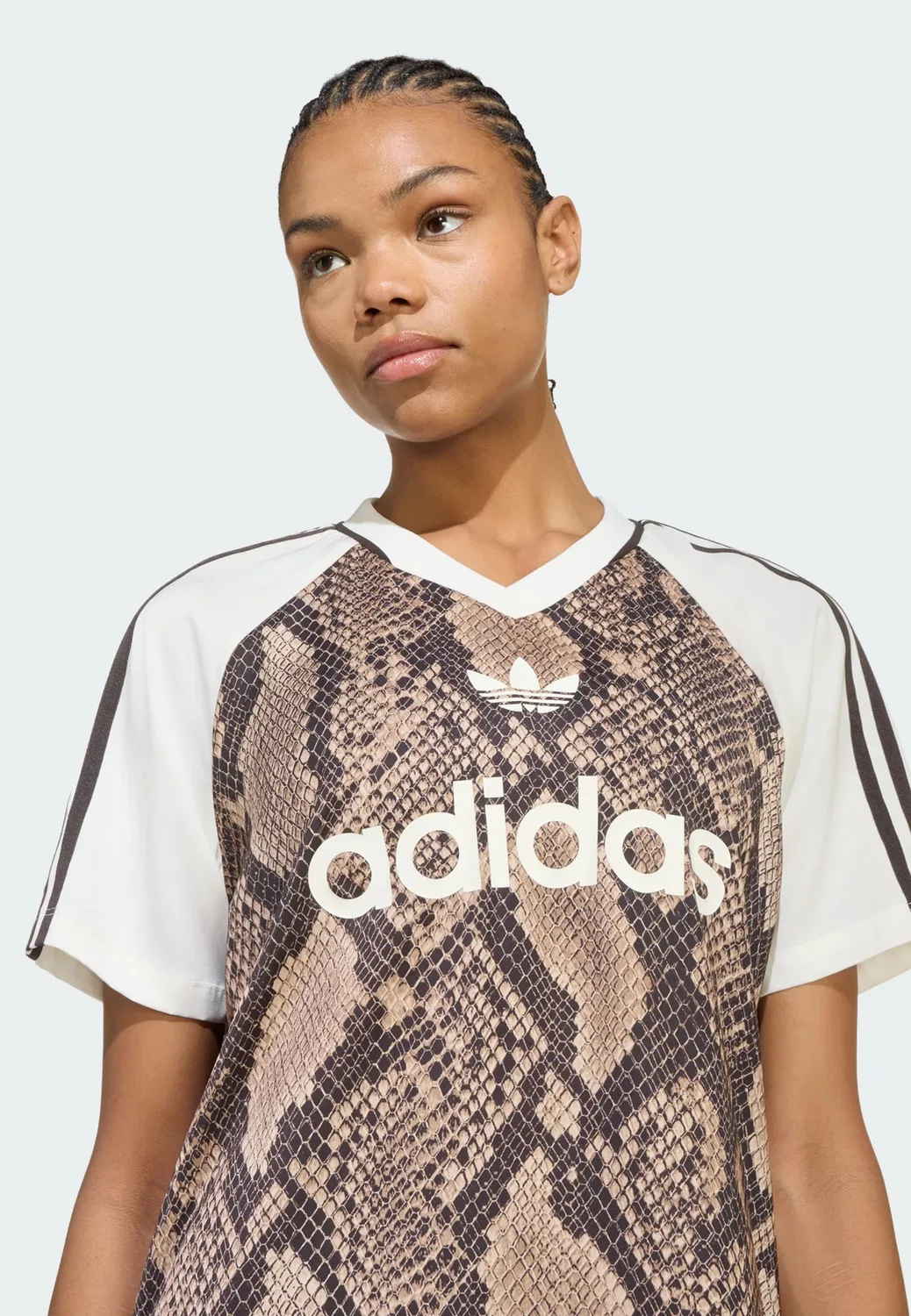 Рубашка Adidas Originals бежевого и кремового цвета — фото 4