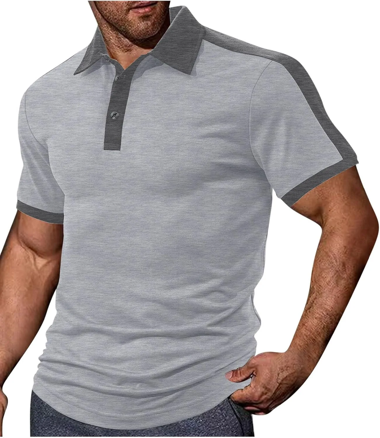 

Мужская футболка Color Block Lapel для гольфа с коротким рукавом Cambkatl