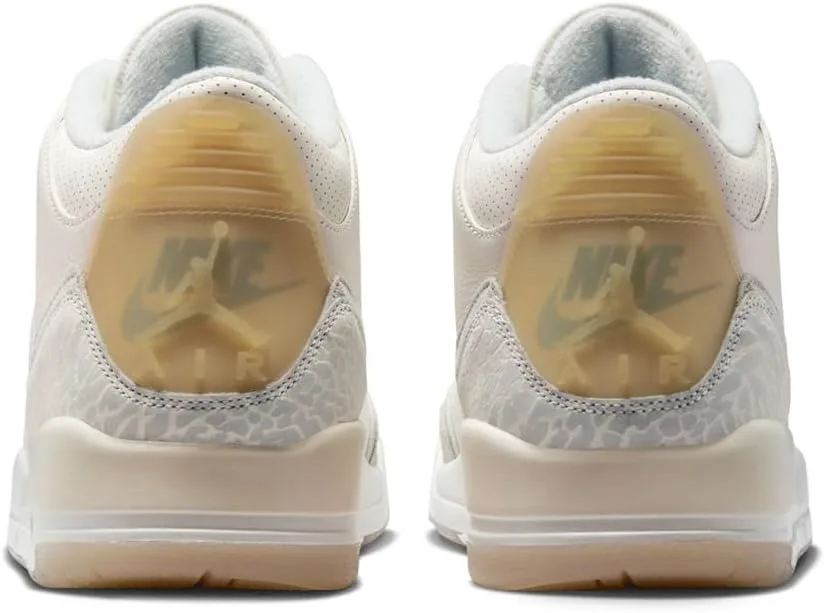

Мужские кроссовки Nike Air Jordan 3 Retro, слоновая кость/кремовый/серый