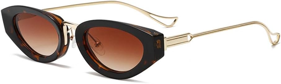 

Солнцезащитные очки UV400 с защитой от УФ-излучения — маленькая оправа «кошачий глаз» с градиентным переходом цвета, подходят для женщин и мужчин, для бега и занятий спортом на открытом воздухе UYPTK, Leopard Tea Gradient