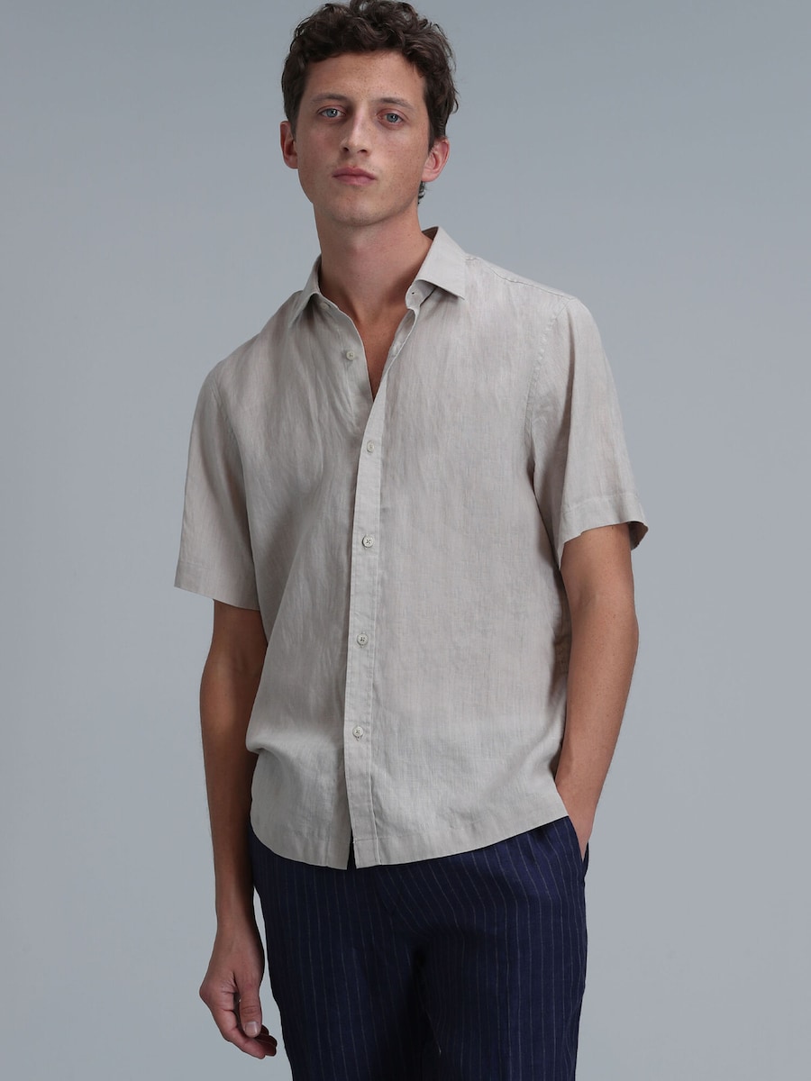 

Рубашка на пуговицах Comfort fit Lufian Bert, бежевый