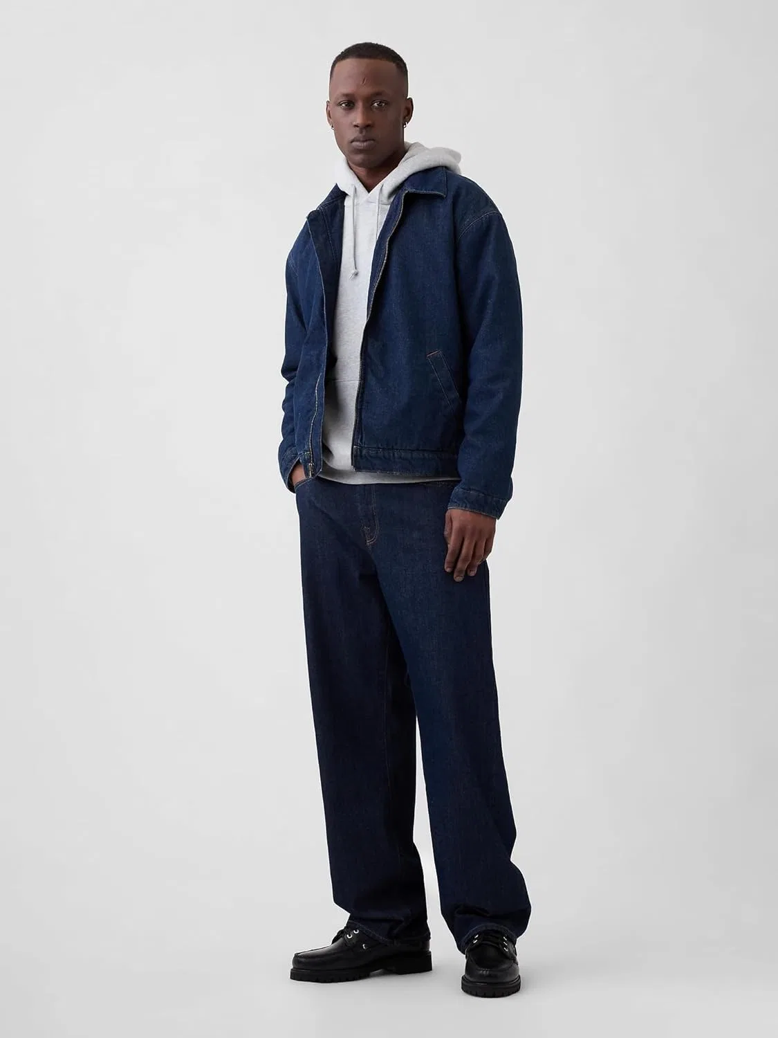 Джинсы Relaxed Fit GAP, Rinse Washed Indigo — фото 4