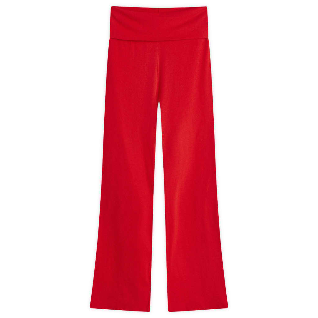 

Хлопковые брюки с отворотом из джерси Skims, цвет cranberry