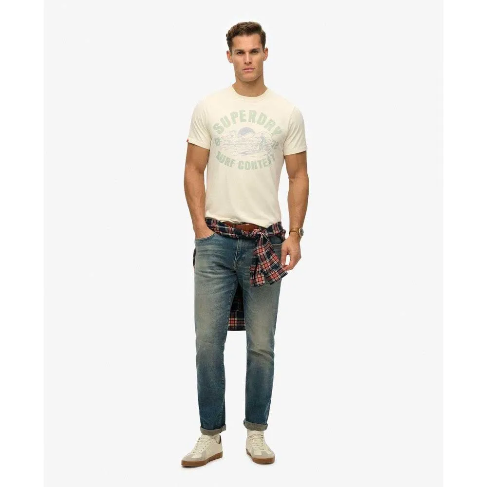 Футболка с коротким рукавом Superdry Lo-Fi Outdoor Relaxed, бежевый — фото 3