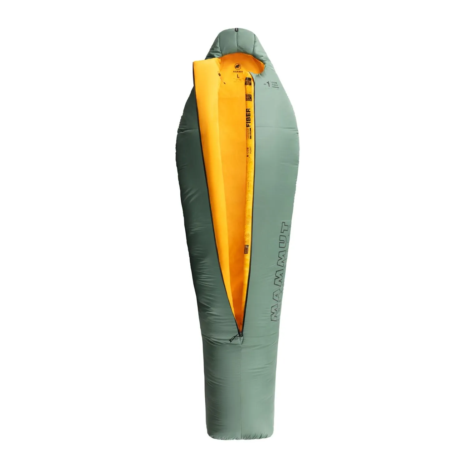 

Комфортное волокно 30F/-1C Спальный мешок Mammut, Deep Cypress