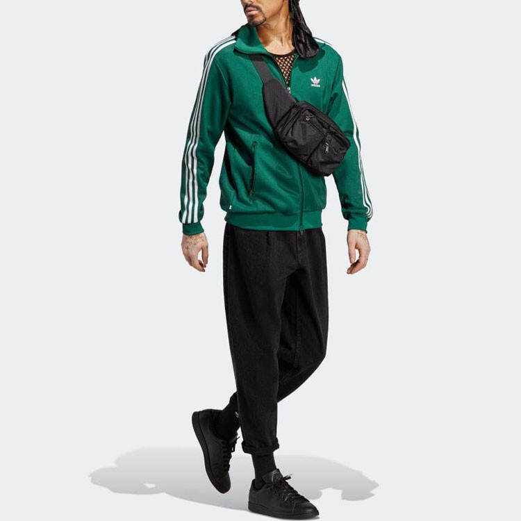Куртка мужская темно-зеленая Adidas Originals, темно-зеленый — фото 4