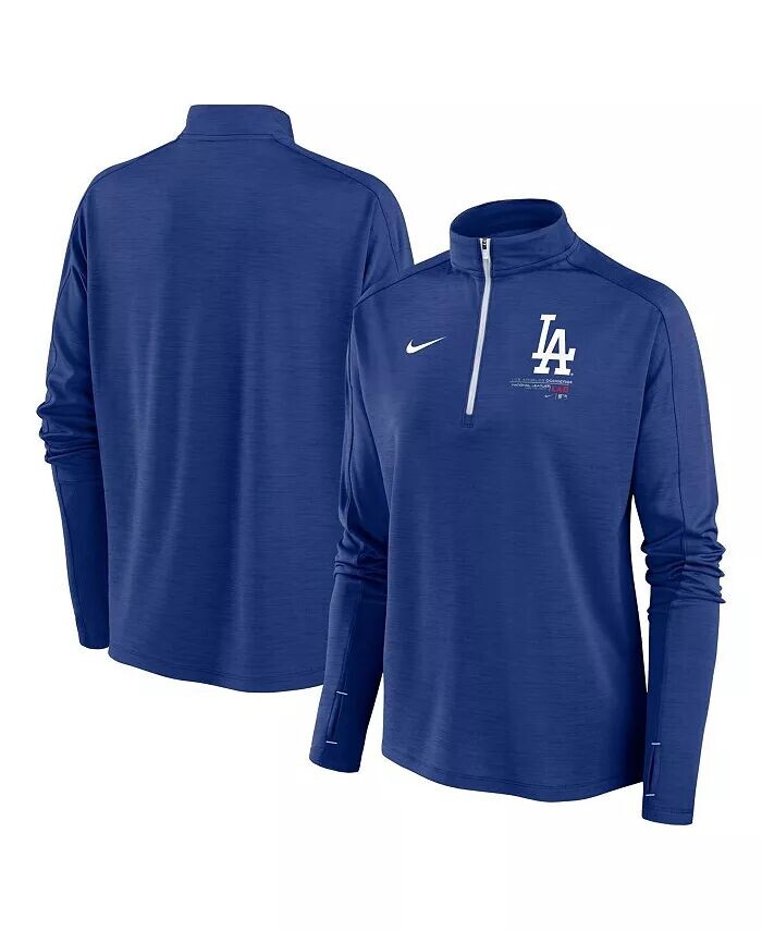 

Женская футболка Royal Los Angeles Dodgers Pacer Quarter-Zip Nike