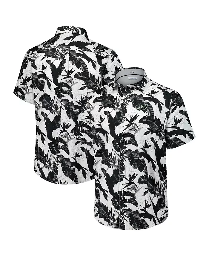 

Мужская черная рубашка Philadelphia Eagles Sunnyvale Blooms Camp на пуговицах Tommy Bahama