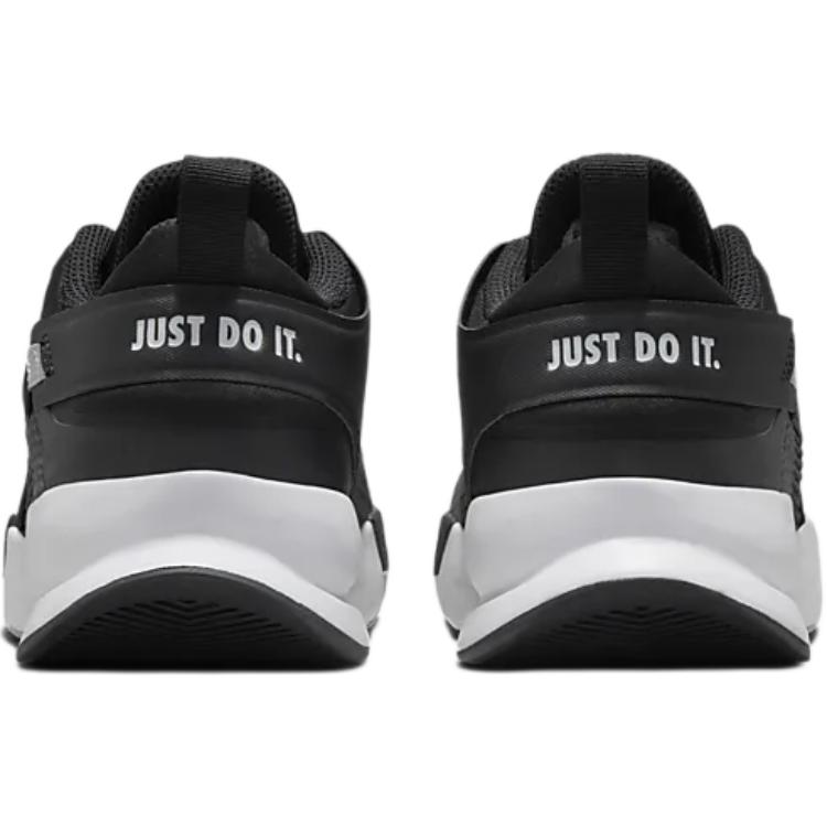 Кроссовки баскетбольные детские Nike низкие противоскользящие износостойкие черно-белые — фото 4