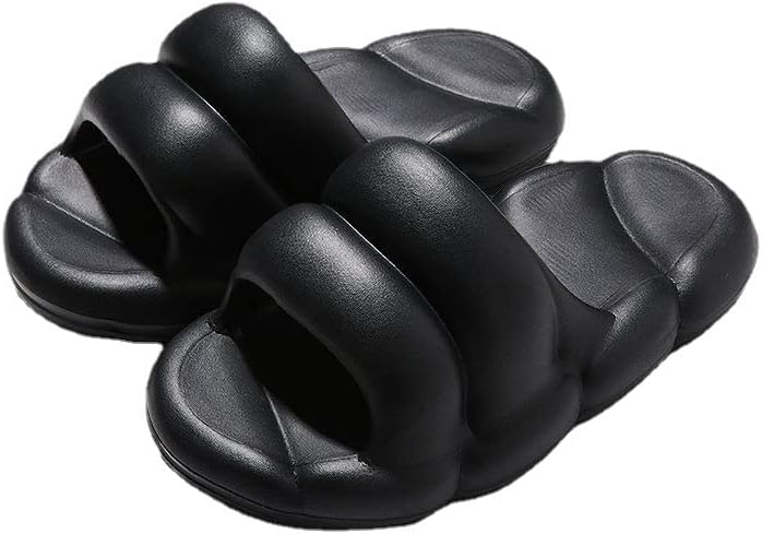 

Тапочки Supsound для женщин и мужчин, Тапочки-подушки для ванной, Очень удобные, С толстым мягким подошвой, черный