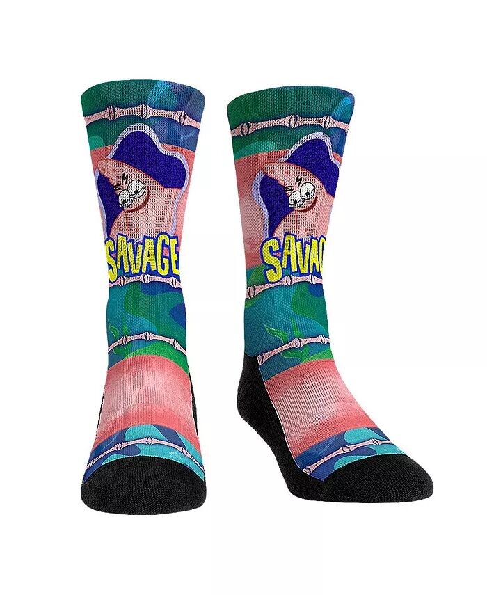 

Мужские и женские носки Sponge Bob Square Pants Savage Патрик Showtime Crew Socks Rock 'Em, мультиколор