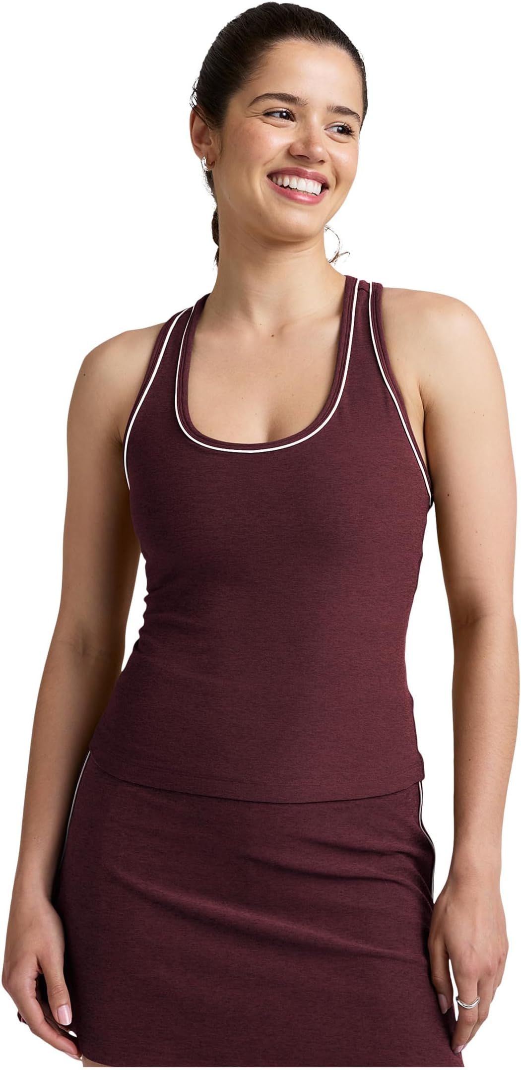 

Женская майка Spacedy Ready Beyond Yoga, Midnight Burgundy Heather