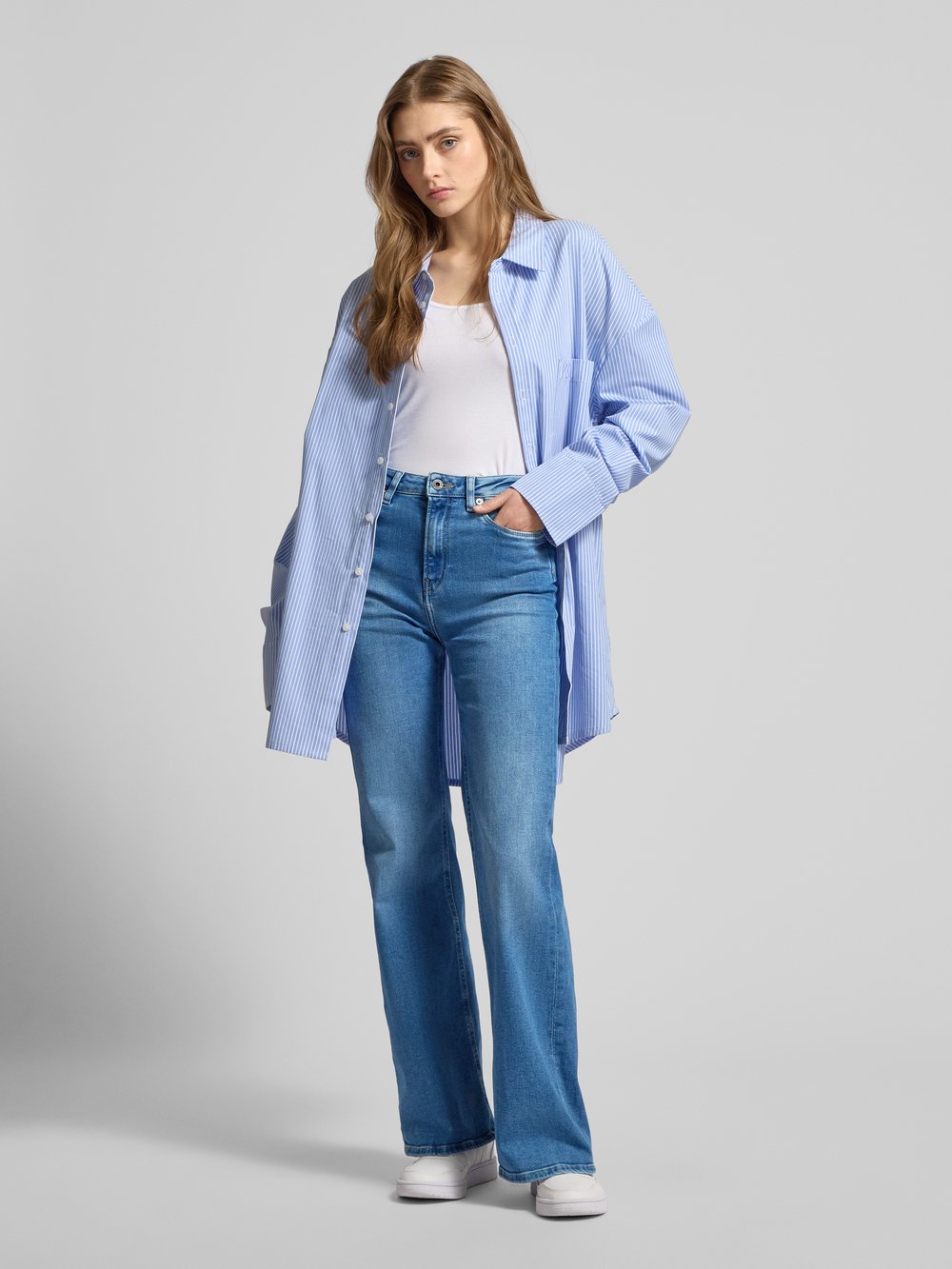 

Расклешенные джинсы с 5-карманным дизайном Pepe Jeans, синий