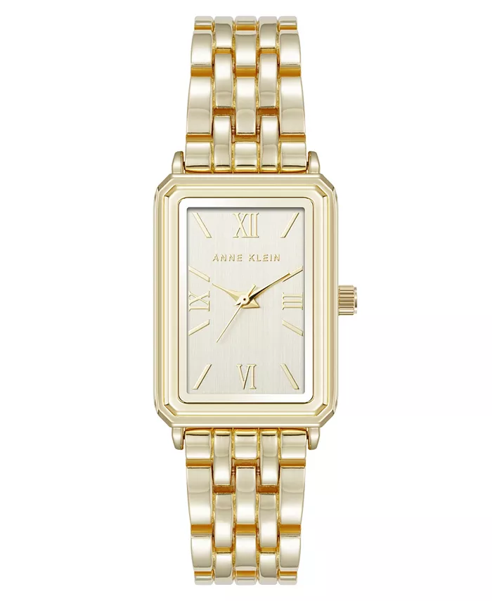 

Женские часы Quartz Rectangular Estate с золотистым металлическим корпусом и шампанским циферблатом, 25 мм Anne Klein