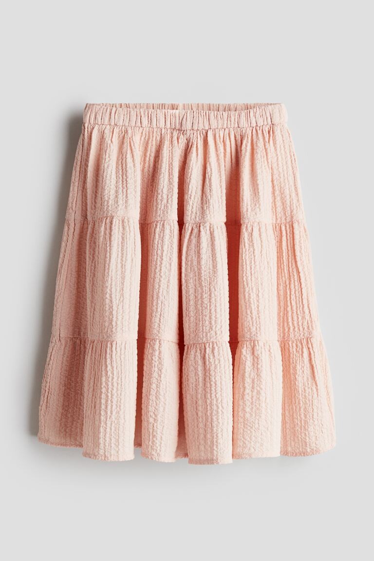 

Ярусная юбка из сирсакера H&M, розовый