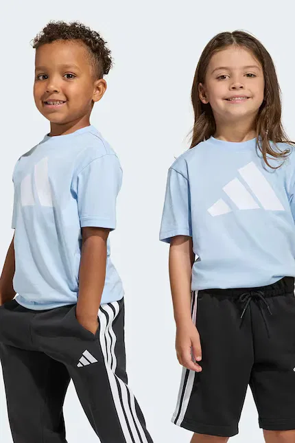 Футболка хлопковая с коротким рукавом Adidas, синий
