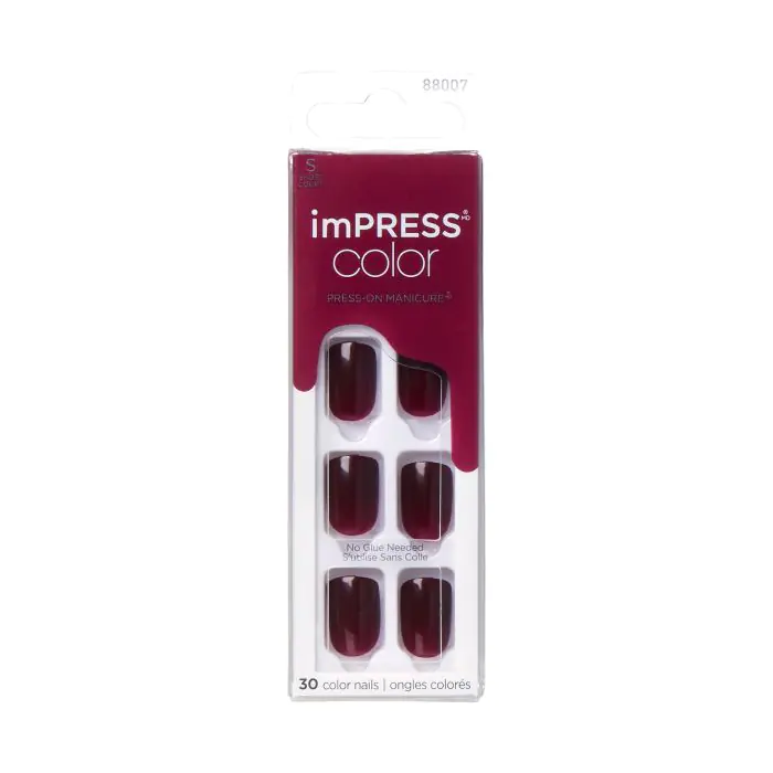 

Накладные ногти impress color nails uñas postizas Kiss, цвет cherry up