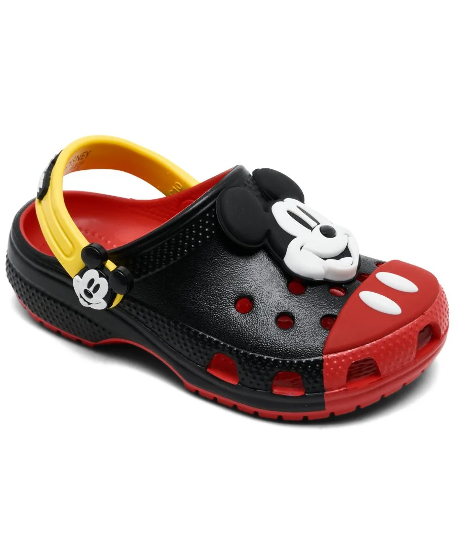 Детские классические сабо Disney с Микки Маусом от Finish Line для мальчиков Crocs, черный, красный, желтый