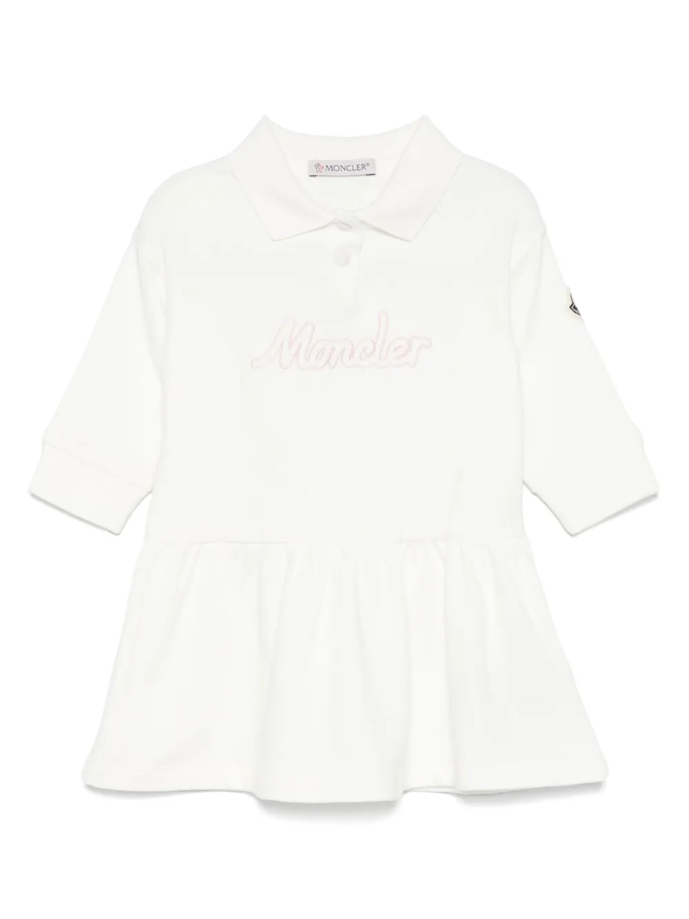 

Платье с воротником поло Moncler Enfant, белый