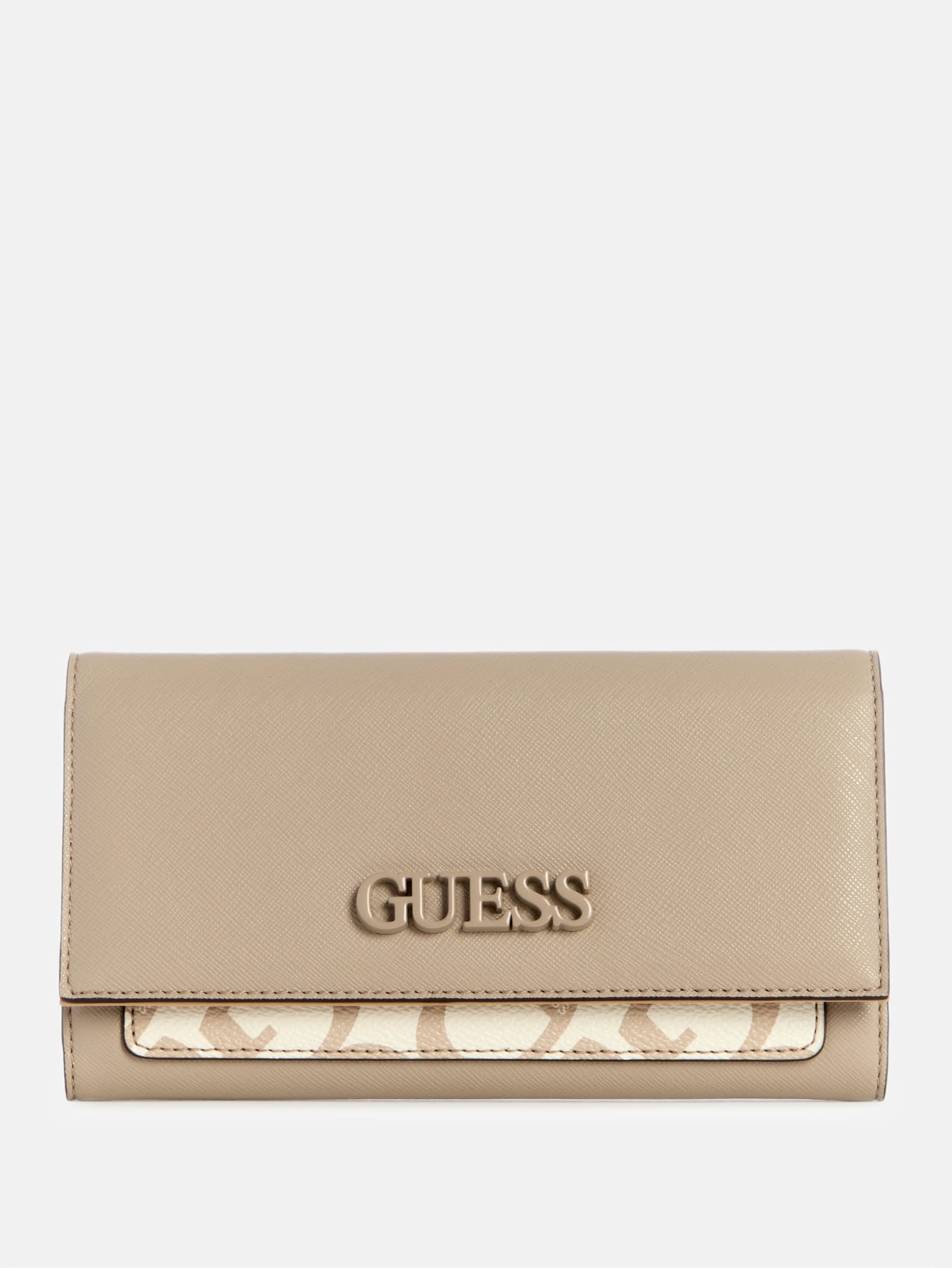 

Тонкий клатч-кошелек Zinnia Guess Factory, серо-коричневый