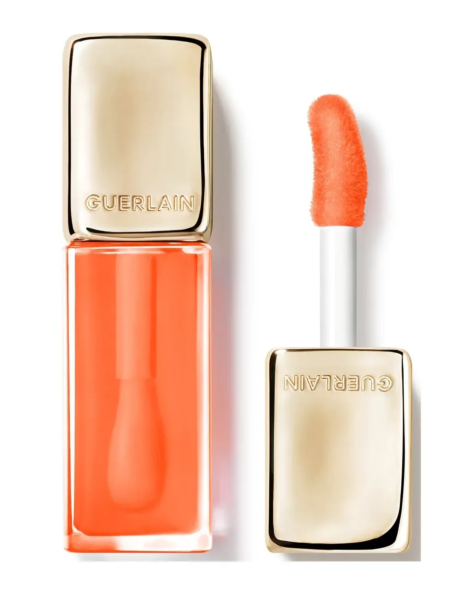 KissKiss Bee Glow Oil Масло для губ с цветом, обогащенное медом, 92% натурального происхождения Guerlain, Peach 319 — фото 2