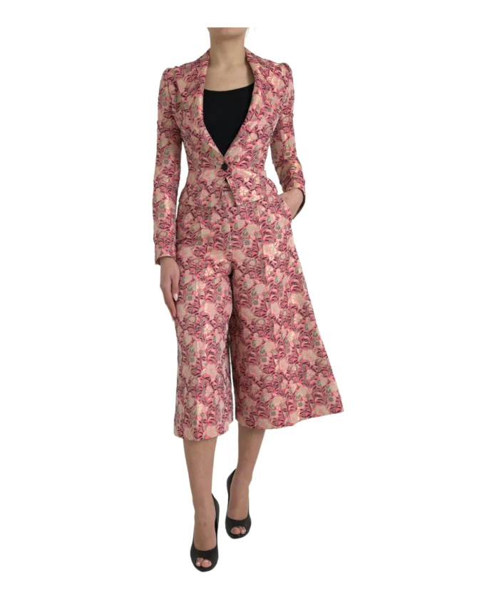 

Парчовый костюм-кюлот Dolce & Gabbana, розовый