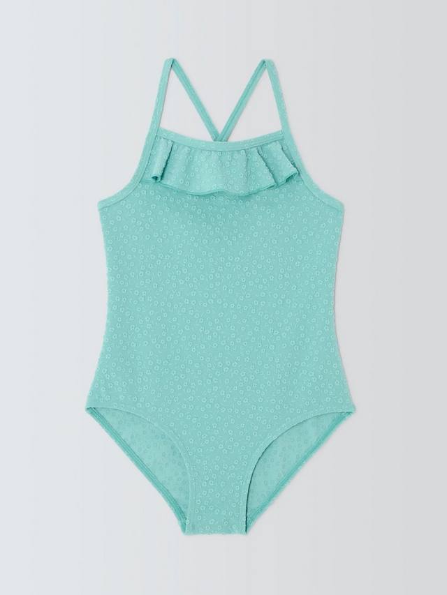 

Детский купальник с рюшами и текстурой John Lewis, Green
