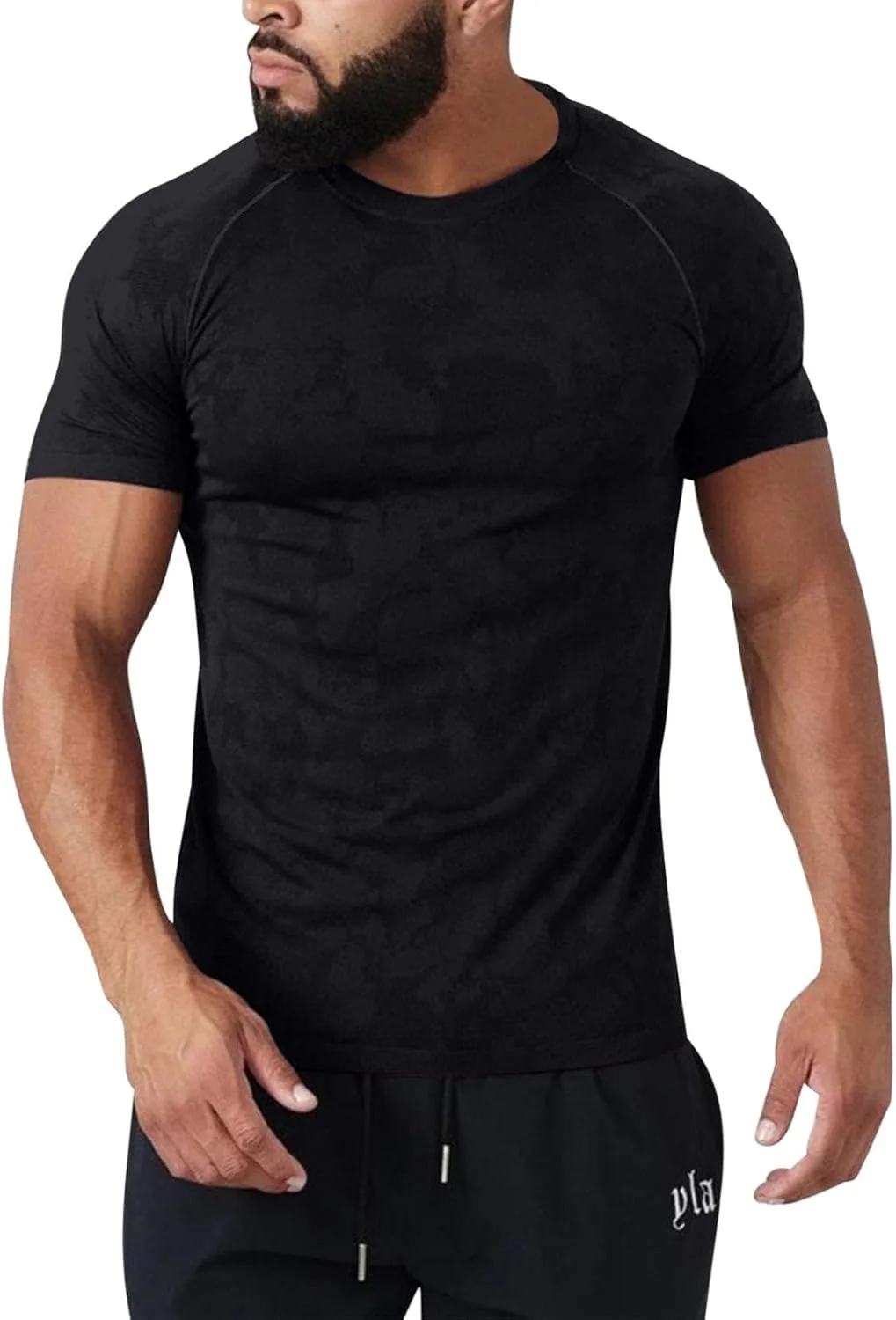 Мужская футболка с коротким рукавом Muscle, Casual, Quick Dry, Slim Fit — фото 2