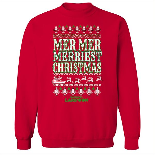 

Мужской свитшот National Lampoon's Christmas Vacation с принтом "Mer Mer Merriest Christmas" Licensed Character