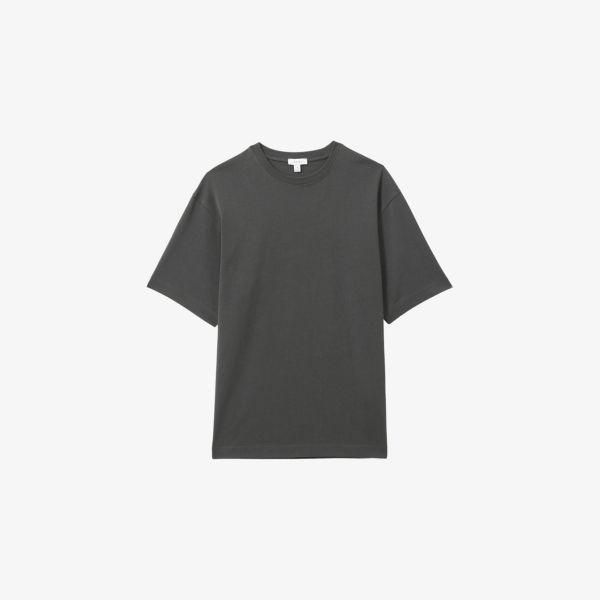 

Футболка Tate из хлопкового джерси оверсайз Reiss, черный