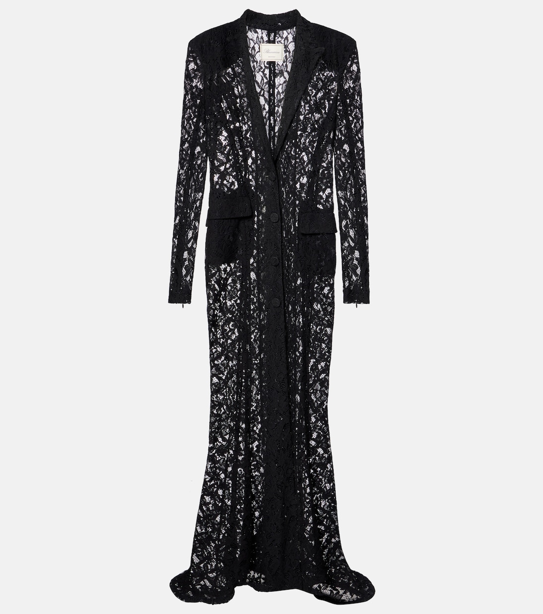 

Кружевное макси-платье Blumarine, черный