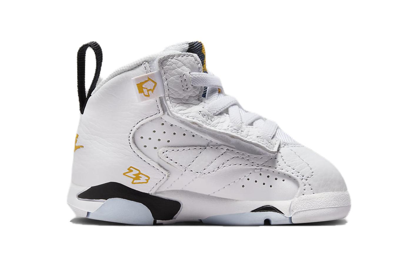 Детские баскетбольные кроссовки Jumpman MVP с противоскользящей подошвой и износостойким покрытием, бело-золотистые, для малышей Jordan — фото 3