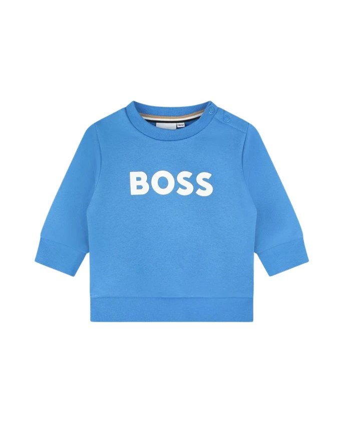 Свитер с принтом Hugo Boss, синий