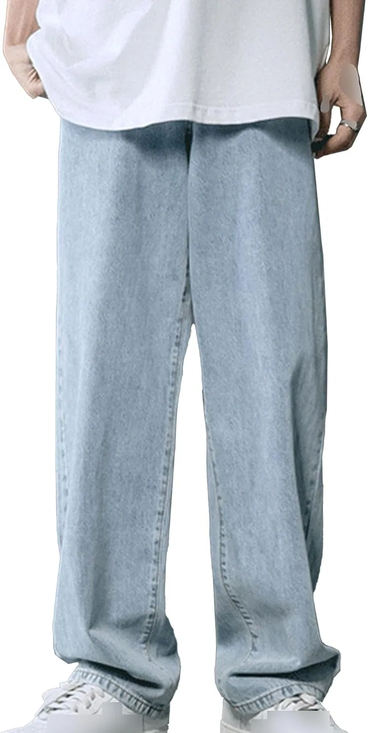 Джинсы свободные мужские Vintage, Wathet Blue