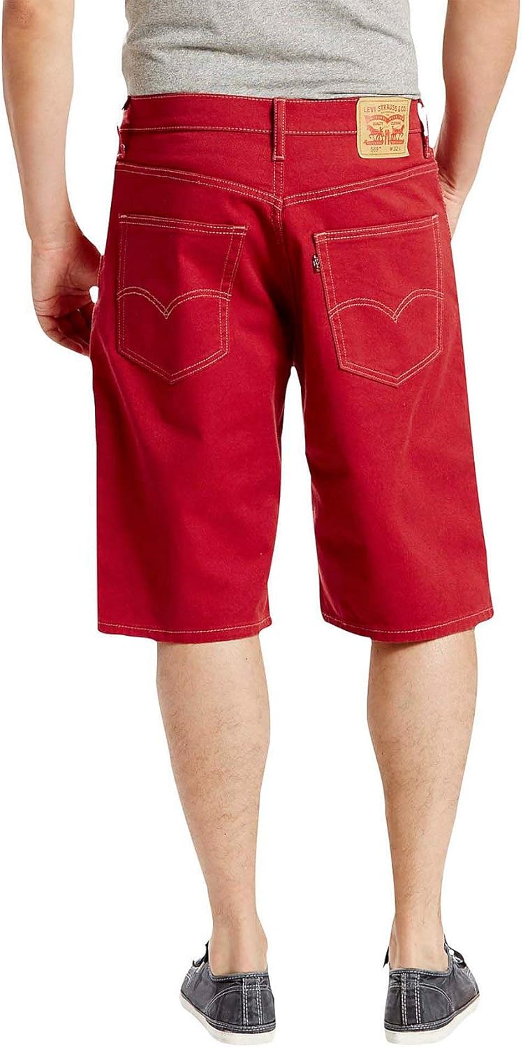 Мужские свободные прямые джинсовые шорты Levi's 569, Rio Red — фото 2